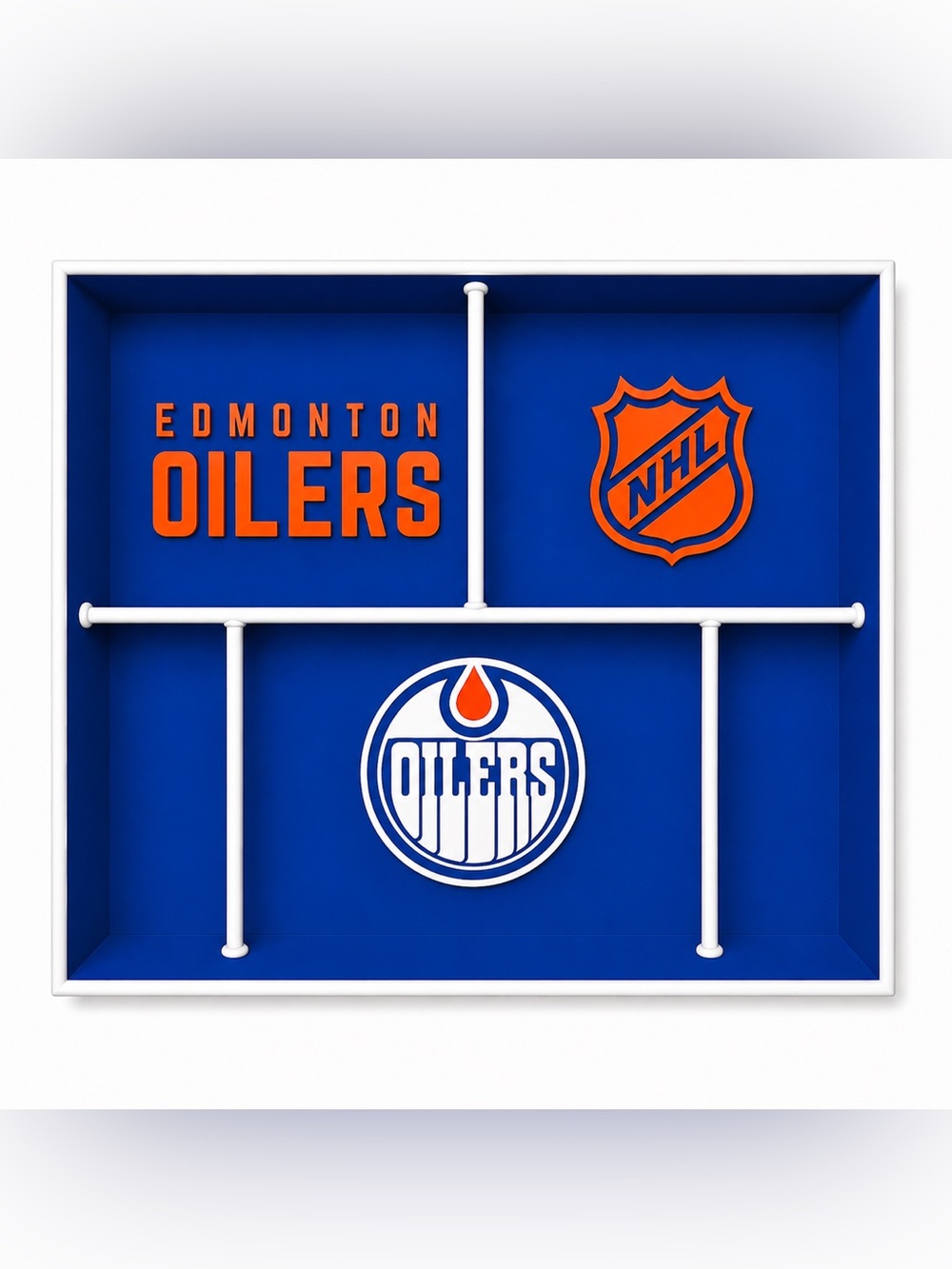 Edmonton Oilers Blue NHL Pocket Dump Tray - For Keys, Wallet, Money, Etc